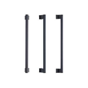 Imagem de Puxador Alça Para Móveis Gaveta Cômoda Preto 128mm Kira 7uni (Preto Fosco)