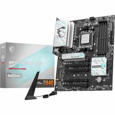 Imagem de MSI Placa-mãe B840 Gaming Plus WiFi, ATX - Suporta processadores AMD Ryzen 9000/8000/7000, AM5 - DDR5 Memory Boost 8000+ MT/s (OC), PCIe 4.0 x16, M.2 Gen4, Wi-Fi 7, LAN 2.5G