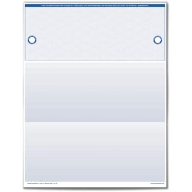 Imagem de VersaCheck ValueChex - 500 cheques de vouchers comerciais em branco - Blue Elite UV Secure - Formulário de 500 folhas #1000 - Verifique na parte superior