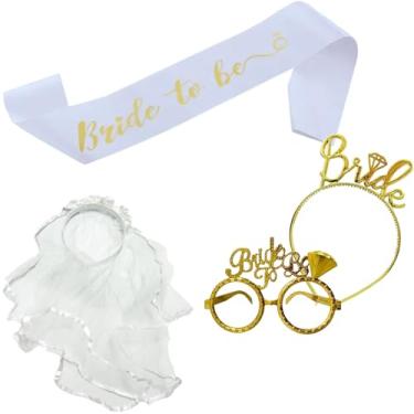 Imagem de Acessórios Despedida De Solteira: Faixa Bride To Be + Tiara e Despedida De Solteira + Coroa Véu Noiva- Chá De Lingerie