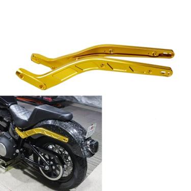Imagem de POWER JAMES Suporte De Para-Lama Traseiro Mais Largo Alumiunum Gold 180/70B16, Suporte De Quadro Struts, Adequado Para Harley Davdison 18-Later Low Rider St, Street Bob, Fat Bob, Sport Glide, Softai