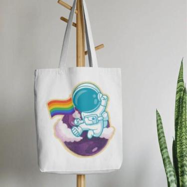 Imagem de Bolsa Ecobag - ASTRONALTA - Ecológica 100% Algodão Cru - Lojas Áurea