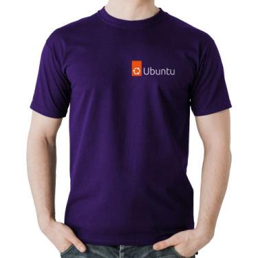 Imagem de Camiseta Algodão Ubuntu Linux - Foca na Moda, Roxo, G