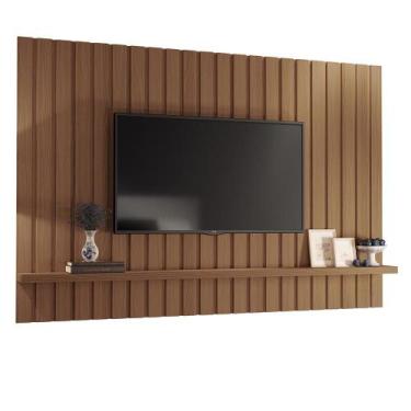 Imagem de Painel Suspenso Link 2.0 Ripado para TV até 70" - HB Móveis, Castanho