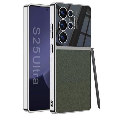 Imagem de Furwabo Capa de couro para Sumsung Galaxy S25 Ultra, capa de couro PU de luxo com moldu...