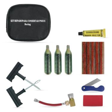 Imagem de Kit Reparo Pneu Moto C/ 3 Cápsulas Co2 Bering