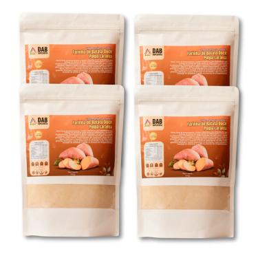 Imagem de Kit 4 Un Suplemento Farinha Batata Doce Polpa Laranja Pó 1.8kg