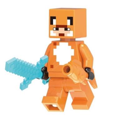 Imagem de Boneco Blocos De Montar Fox Minecraft