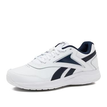 Imagem de Reebok Tênis masculino Walk Ultra 7 DMX Max 4e Cross Trainer, Branco/azul marinho universitário/azul royal, 8 X-Wide