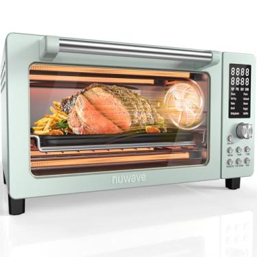 Imagem de Nuwave Conjunto de forno Bravo Pro Smart Air Fryer torradeira, bancada de convecção para forno de airfryer, funções 12 em 1 com tecnologia mais rápida e uniforme, 1800 W, 10-232 °C, sem PFAS, 21 QT,