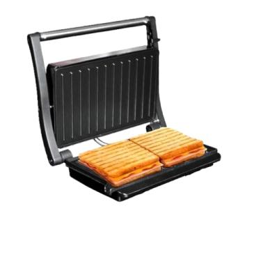 Imagem de Grill e Sanduicheira 2 em 1 Elétrica 12v 100w Antiaderente Alça com Isolamento Térmico - Climatizar