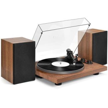 Imagem de Reprodutor de discos Turntable Udreamer com alto-falantes Bluetooth de