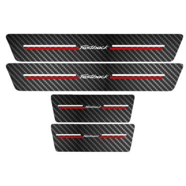 Imagem de Kit Soleira Protetora Porta Premium Red Carbono - FastBack  - Jhow Ade