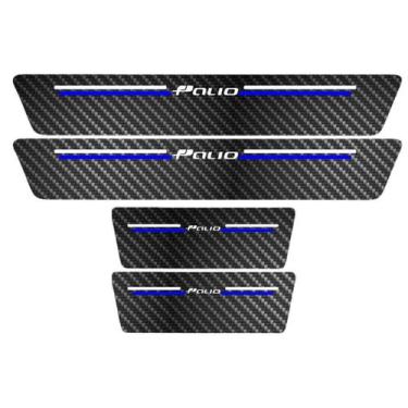 Imagem de Kit Soleira Protetora Porta Premium Blue Carbono  -  Palio - Jhow Ades