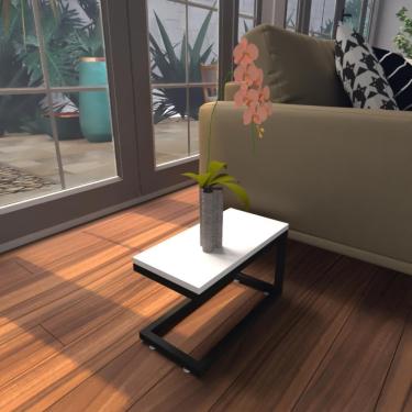 Imagem de Mesa Lateral Branca Aparador De Sofa Sala Mesa Lateral Cama