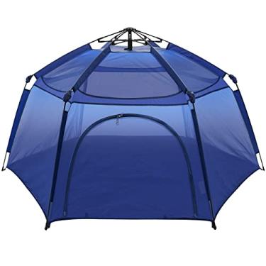 Imagem de Alvantor Parque infantil grande, 213 cm x 203 cm x 111 cm, barraca de brincar para ambientes internos e externos, para bebês, crianças, acampamento, praia, azul marinho