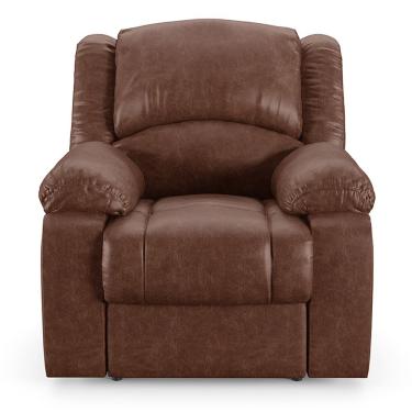 Imagem de Poltrona Do Papai Reclinável Sala De Cinema Barcelona Elétrica Touch Usb Pu Marrom Brilho