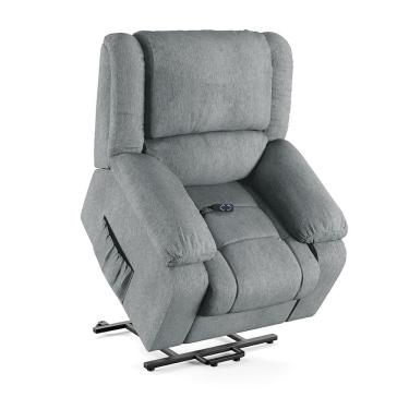 Imagem de Poltrona Do Papai Reclinável Sala De Cinema Barcelona Elevação Lift Elétrico Linho Cinza