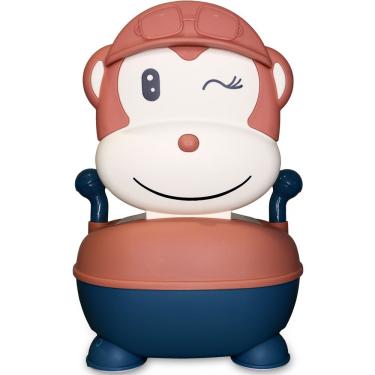 Imagem de Troninho Lorben Infantil Desfralde Penico Portátil Macaquinho Marrom