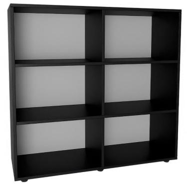 Imagem de Estante Livreiro 6 Nichos Geórgia - Preto