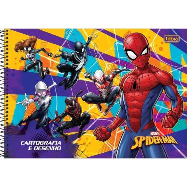 Imagem de Caderno De Desenho Homem Aranha Tilibra - 80 Folhas 6 Personagens