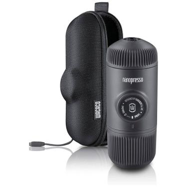 Imagem de Cafeteira Elétrica Portátil 261 80ml de Água Mini Manual Não Inclui Adapatador para Cápsula, WACACO 230078, Preto