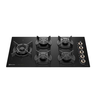 Imagem de Cooktop 5 Bocas A Gás Electrolux Mesa De Vidro Pro Series Chamaprecisa E Multi Chama KE5PS Bivolt
