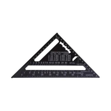 Imagem de Régua Triangular De Liga De Alumínio, 7 12 Unidades, Transferidor, Car