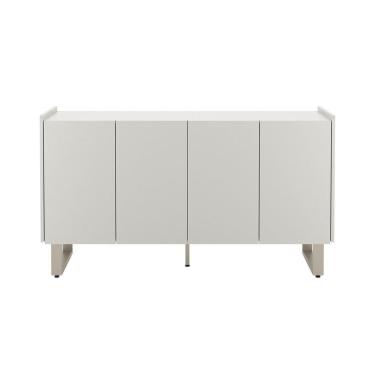 Imagem de Buffet para Sala de Jantar com 4 Portas e Pés Champanhe Arcadia Off White Fosco/Champanhe