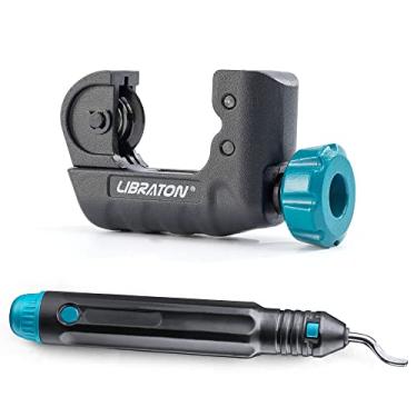Imagem de Libraton Cortador de tubulação de 3/16" a 3,1 cm, mini cortador de tubo, cortador de cobre, cortador de tubo resistente, cortador de tubo de cobre com ferramenta de rebarbação para tubo de cobre, tubo