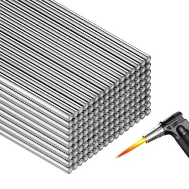 Imagem de Ninesung Hastes de solda de alumínio, 1,6 mm de diâmetro, solução de alumínio de fusão fácil, hastes de soldagem com núcleo de fluxo de arame, haste de soldagem de haste de alumínio de 50,8 cm de