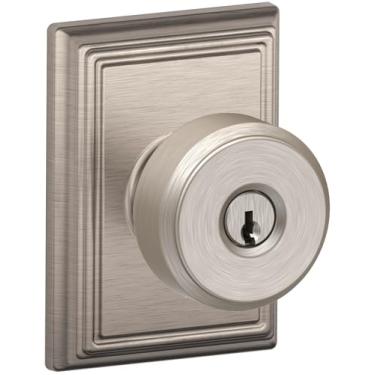 Imagem de Schlage f51abwe619add schlage f51a-bwe-add bowery kicated knoba de porta de entrada com acabamento em addison decorativo