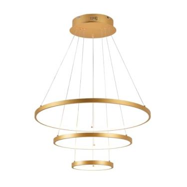 Imagem de Pendente 3 Aros Led 75w 3000K Metal Dourado Sindora QD05001*