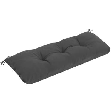 Imagem de PRIMEPATIO Almofada de banco para uso externo impermeável, almofada de assento tufada 102 x 38 cm, almofadas de assento de vime para ambientes internos de pátio externo e varanda