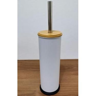 Imagem de Mimo Style Escova Sanitária com Suporte Bambu, Branca