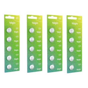 Imagem de Bateria Moeda de Litio 3v Elgin CR2032 Kit c/ 4 Cartelas com 5 und