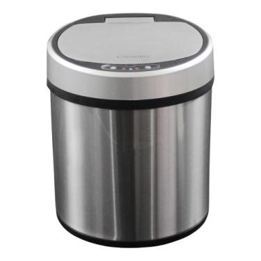 Imagem de Lixeira com Sensor Automática em aço Inox 6 Litros - USB - Guimmis