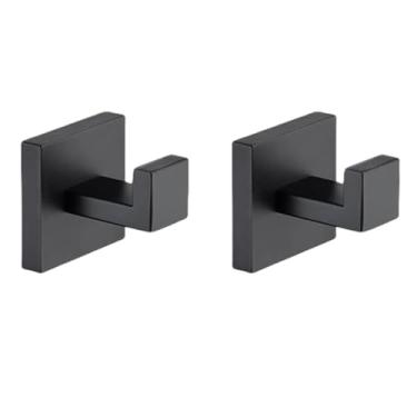 Imagem de Conjunto de acessórios para banheiro preto fosco com prateleira de parede, suporte para rolo de papel higiênico, gancho para roupão, toalheiro, barra de suporte, anel - Hardware completo para ban