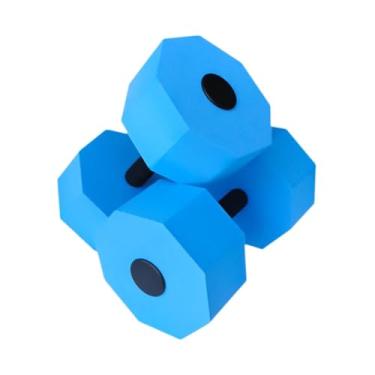 Imagem de YIJU 2 halteres aquáticos para exercícios em piscina, pesos de água EVA profissionais versáteis para treino, homens e mulheres, piscina, Azul
