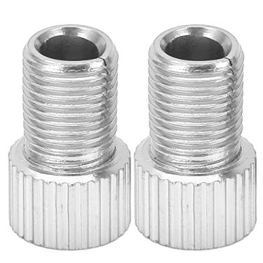 Imagem de 2pcs presta para conversor de válvula schrader Adaptador de bomba de bicicleta de liga de alumínio de alta qualidade para acessórios de bicicleta de bicicleta de bicicleta de (Prata)