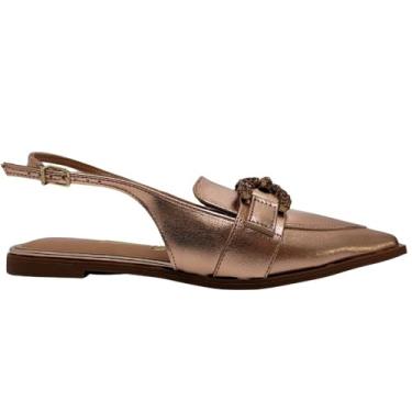 Imagem de Vizzano, Sapatilha Fem Vizzano Slingback Ouro Rosado 1449.103 Tamanho:37;Cor:Dourado