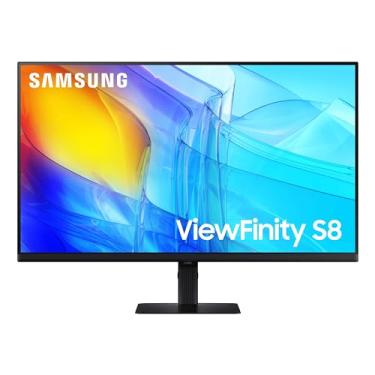 Imagem de SAMSUNG Monitor de computador de alta resolução ViewFinity S8 (S80D) 4K UHD de 32 polegadas, HDR10, várias portas com HDMI, DisplayPort, USB-A, suporte ajustável de altura, LS32D806EANXGO, 2024