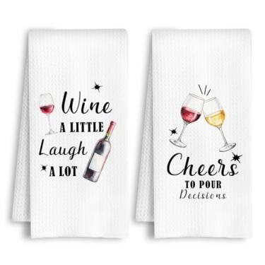 Imagem de HSIASHENG Toalhas de cozinha de vinho, presentes para amantes de vinho para mulheres e homens, toalhas de chá, presentes de bar de bartender, toalha de mão decorativa para carrinho de bar de cozinha