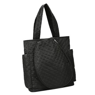 Imagem de menolana Bolsa para raquetes de tênis, fácil de organizar, portátil, grande capacidade, mochila esportiva para raquetes, mochila de pickleball para academia, Preto