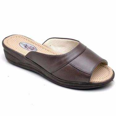 Imagem de Tamanco Feminino Ortopédico Anabela Anti Stress Rasteira Slide Confort