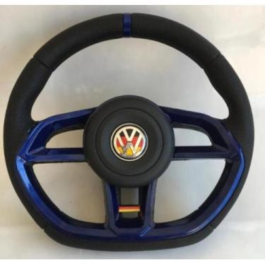 Imagem de Volante Alemanha Azul Para Gol Saveiro G5 G6 - Volkswagen