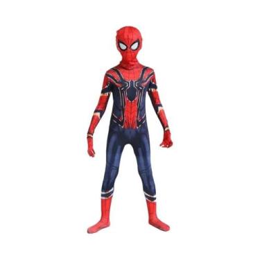 Imagem de Fantasia Infantil Homem-Aranha - Macacão de Elastano para Cosplay de H