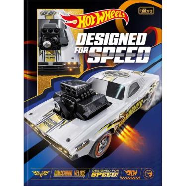 Imagem de Caderno Brochura Costurado Universitário Grande Hot Wheels 48 Folhas -