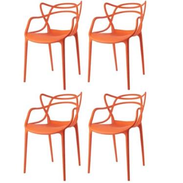Imagem de Conjunto com 4 Cadeiras Aviv Laranja Fratini