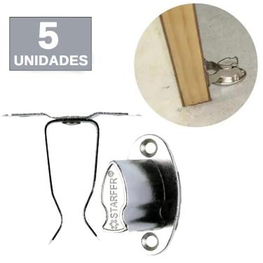 Imagem de Kit 5 Trava Porta Fixador Prendedor de Porta para Piso Chão - Starfer